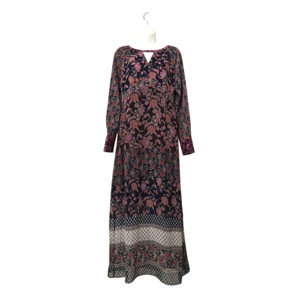 Cabi Festive Long Sleeve Floral Boho Maxi Dress Sz S - Picture 2 of 11